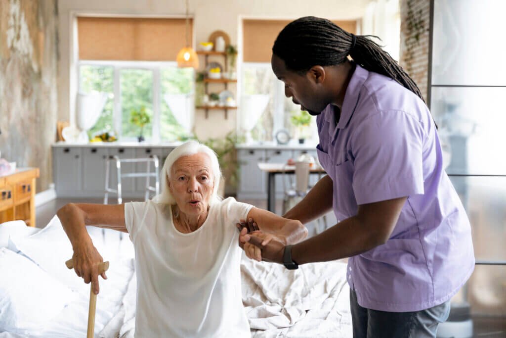 home care services top notch healthcare top notch home health care home service - social worker taking care old woman 1 1024x683 - The Best Home Services